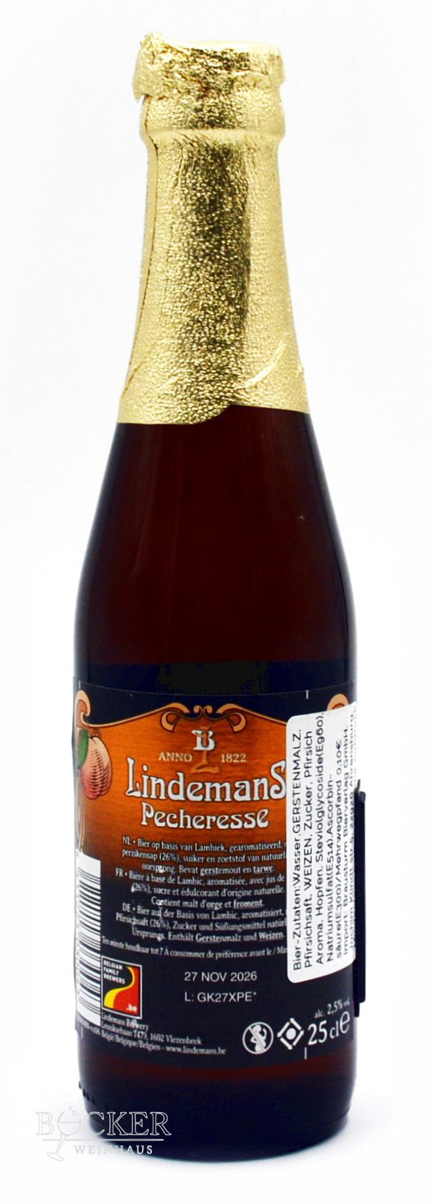 Lindemans Pecherese  Lambic Beer 250ml zzgl. 0,08 € Pfand