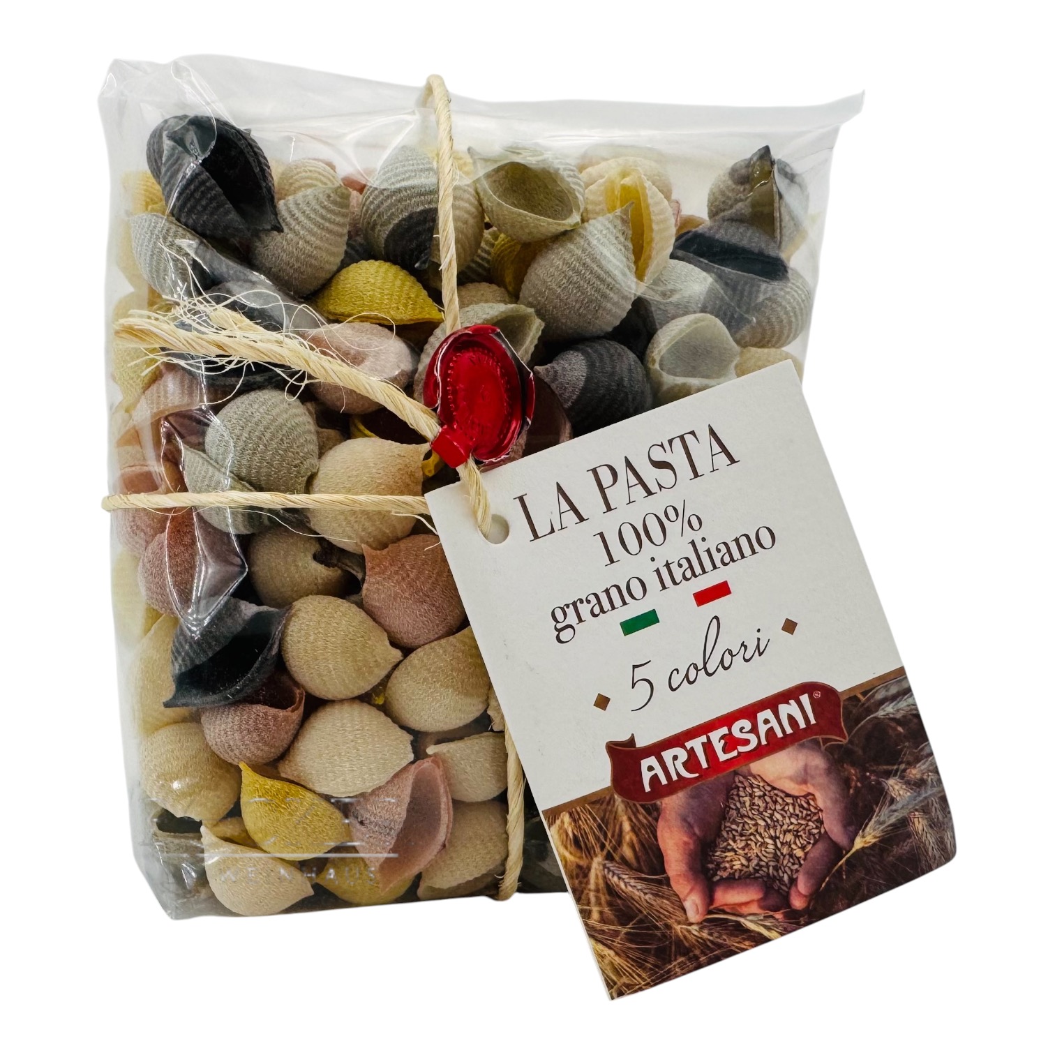 Artesani - la Pasta grano italiano tradizionale Conchiglie a 5 colori 500 g