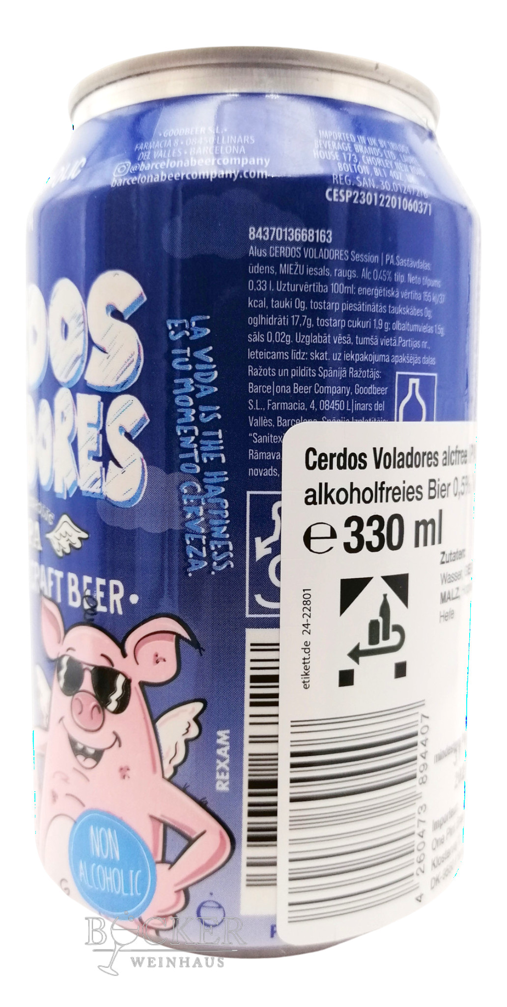 Cerdos Voladores  Craftbeer Barcelona -  Non Alcoholic IPA 330ml
