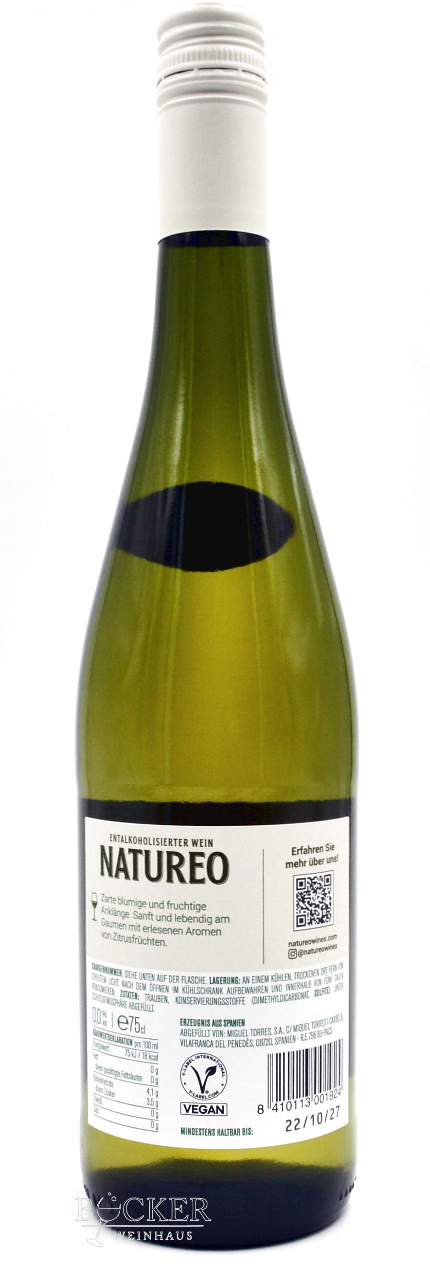 Torres Natureo 0,0% vol Weisswein Muscat 0,75 l.