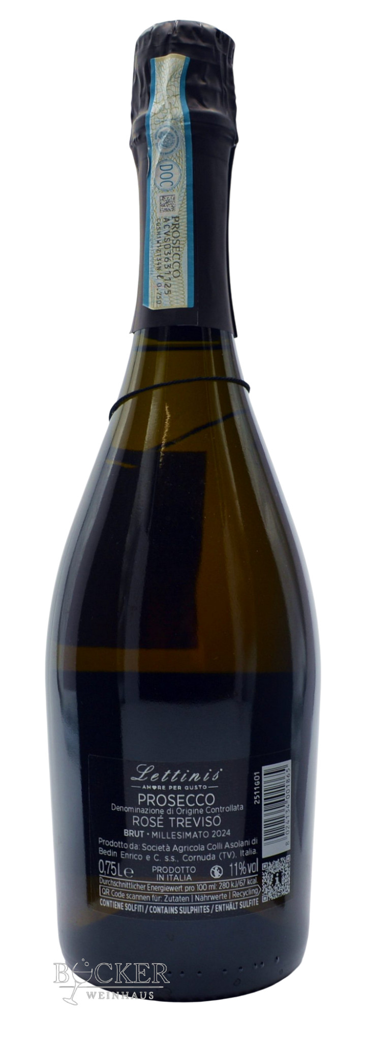 Asolani - Lettinis Prosecco Rosé  Treviso Millesimato Brut