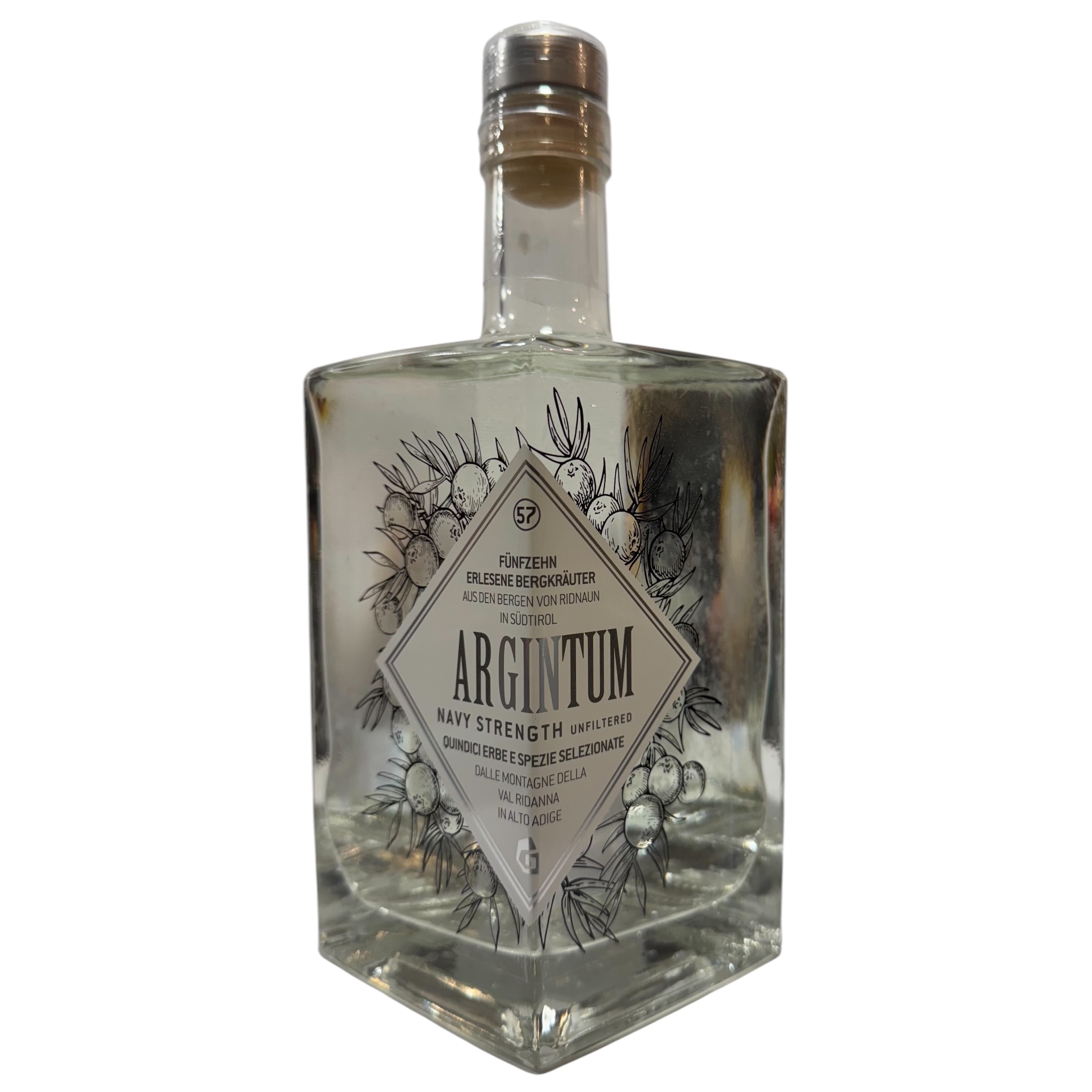 ArGINtum NAVY STRENGTH Gin Südtirol Alto Adige 57 %vol. 0,5 l
