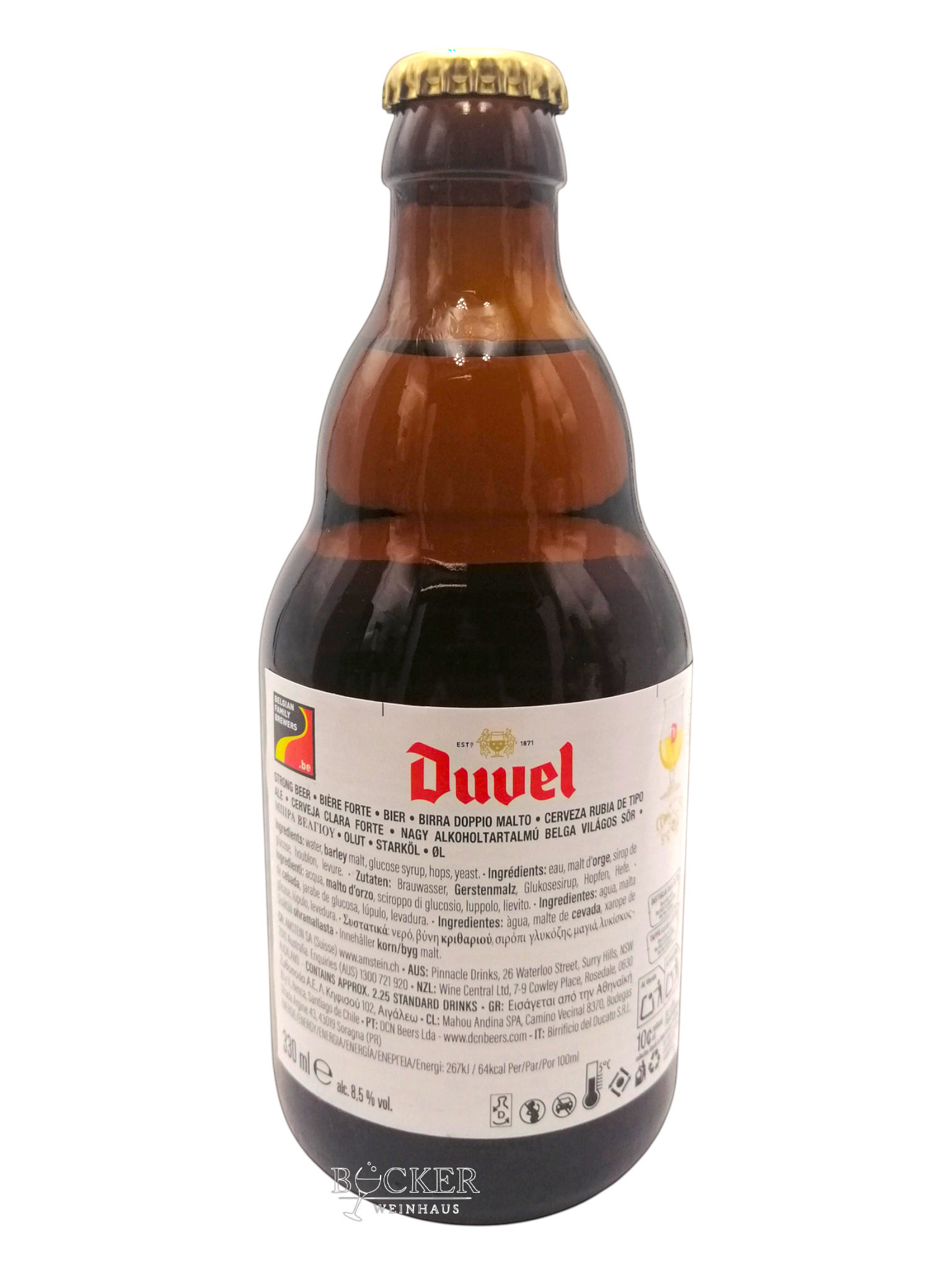 Duvel Belgian Strong Blond 0,33 l  zzgl. 0,25 € Pfand