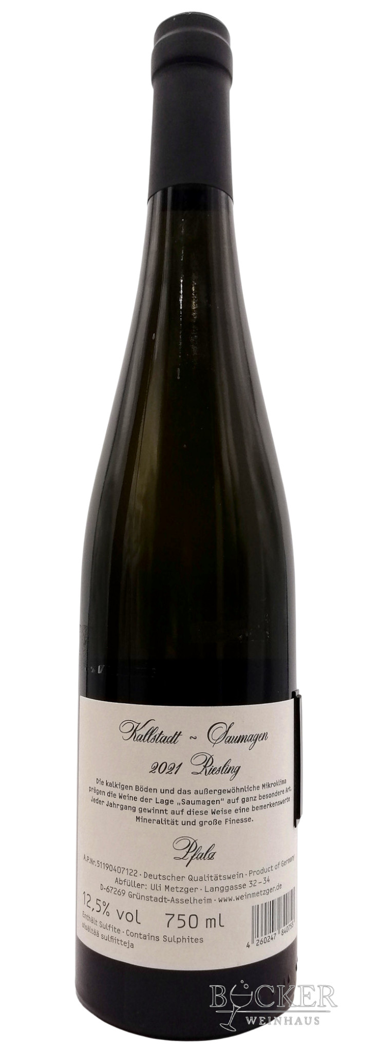 Metzger Saumagen Riesling Kallstadt Pfalz 0,750l