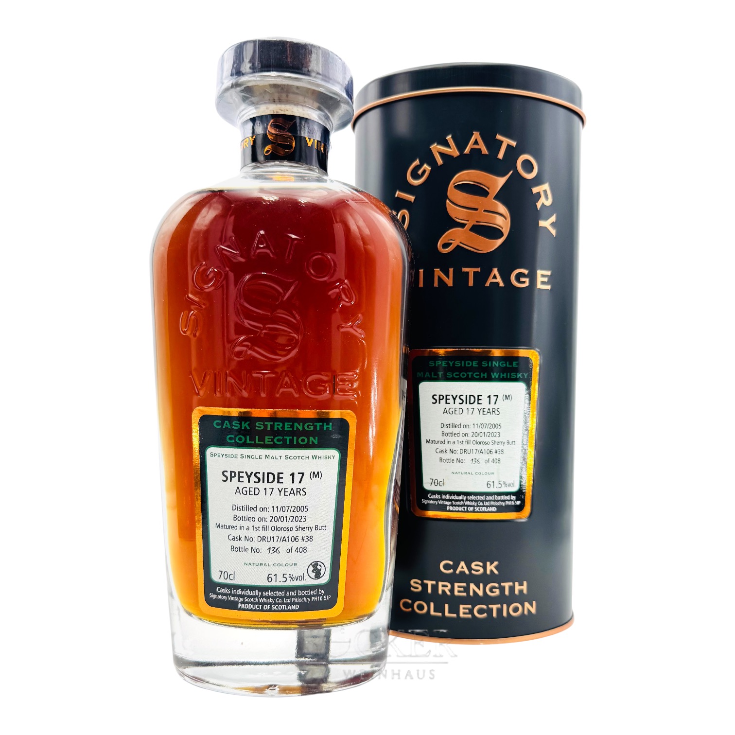 Speyside 17 years (M) Signatory Vintage Oloroso Sherry Butt 61,51 %vol. 0,70 l