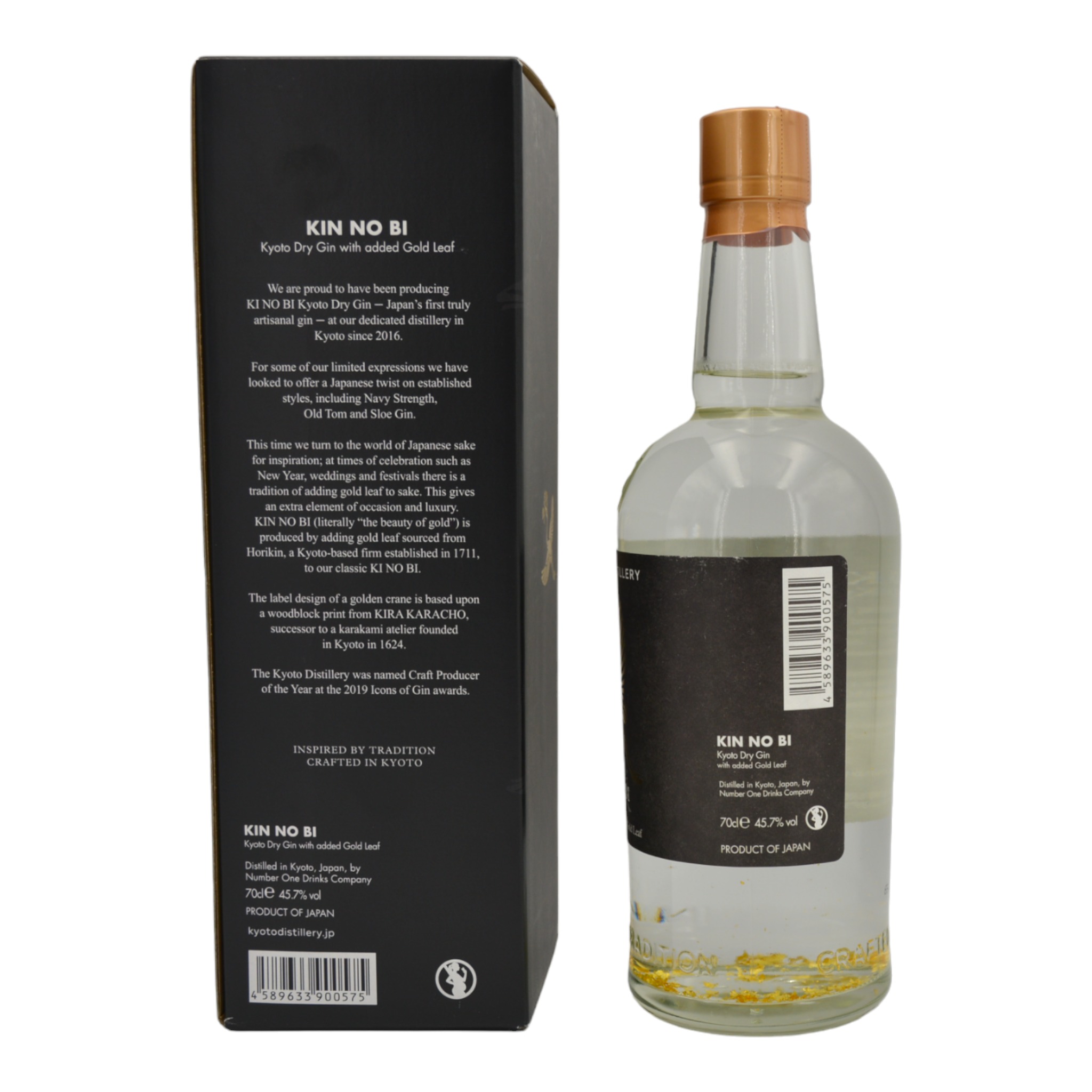 The Kyoto Distillery KIN NO BI Kyoto Dry Gin with added Gold Leaf