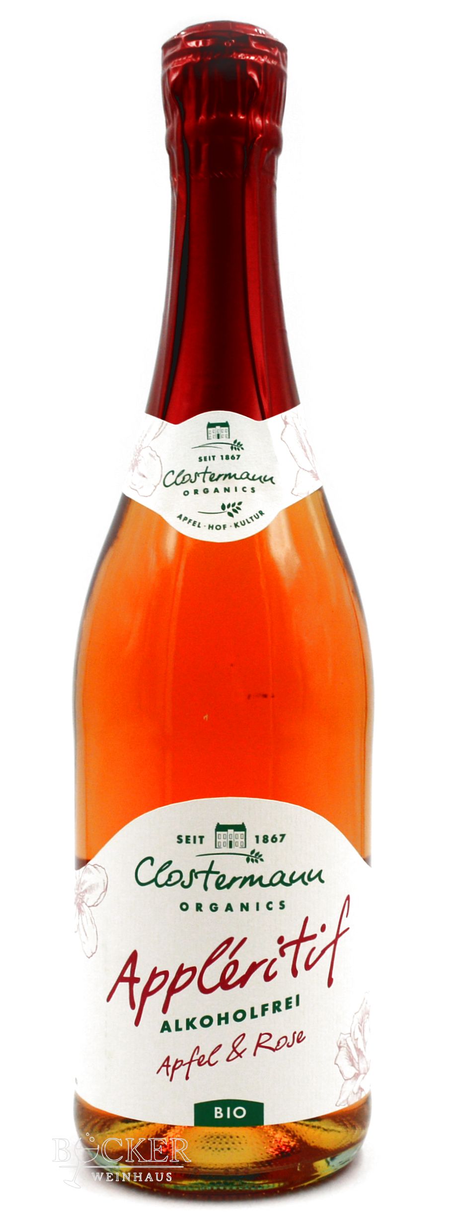 Clostermann Alkoholfrei Appleritif Apfel & Rose 0,750l