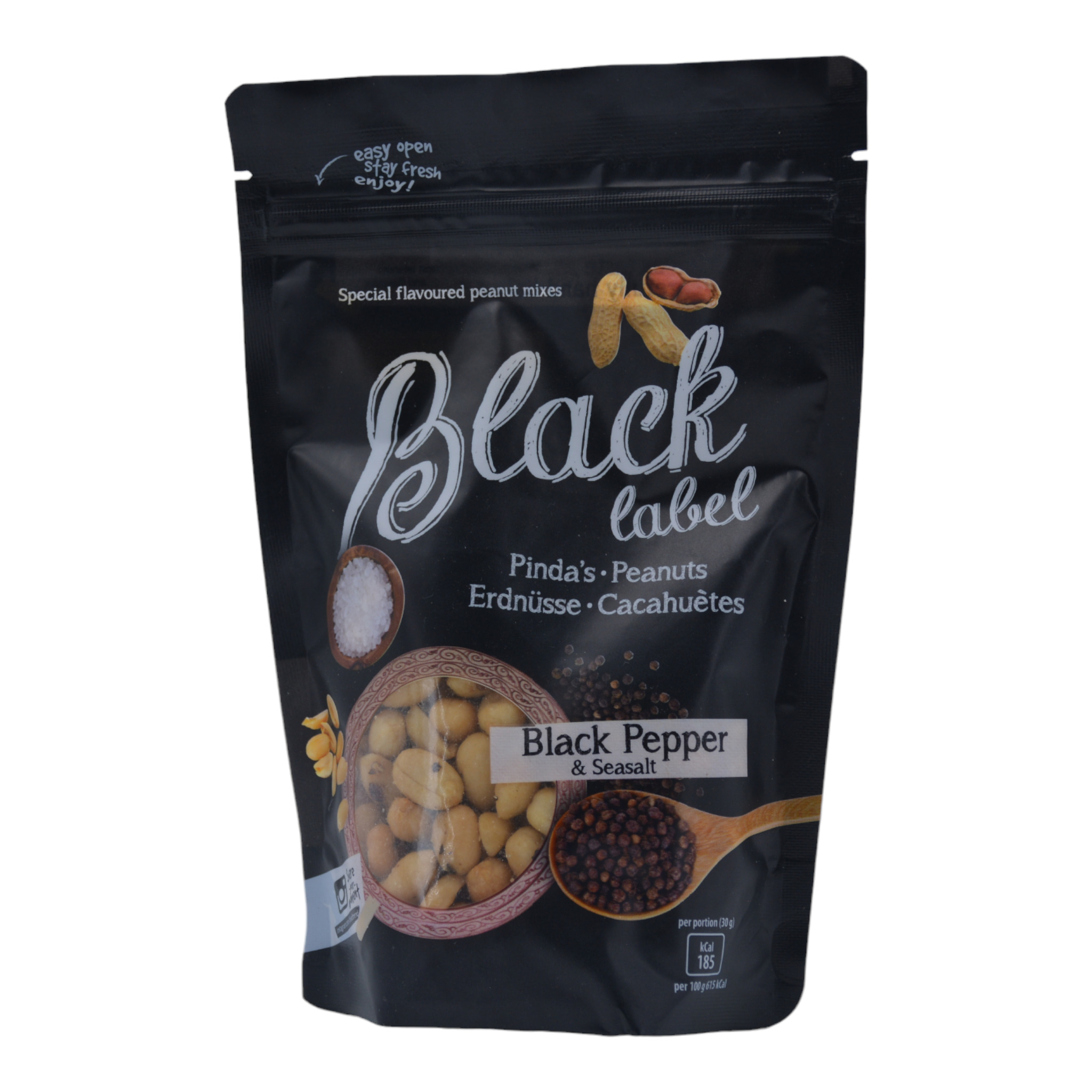 8714073117658 - Foodtrend Black Label Peanuts black pepper  sea salt f