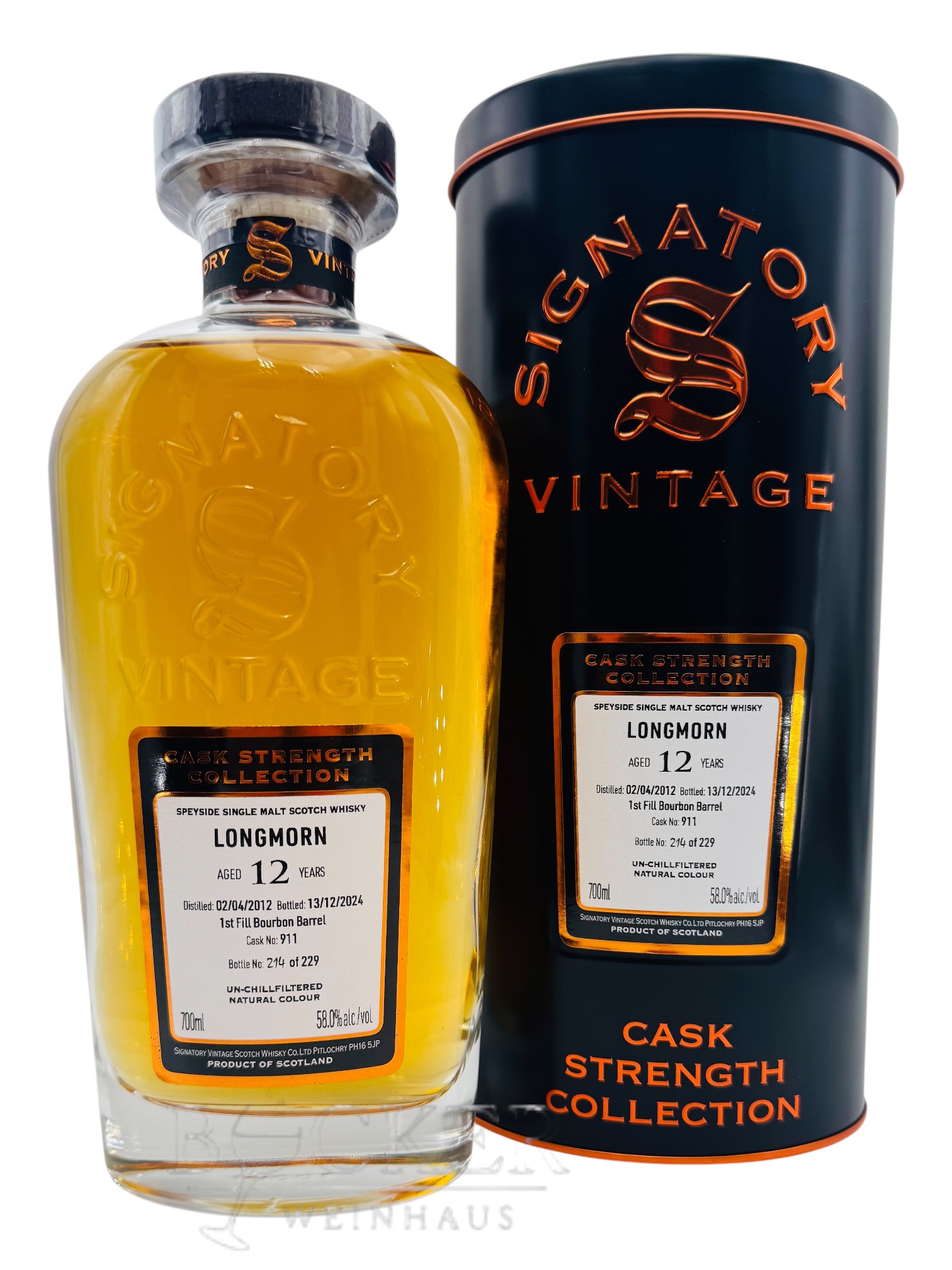 Longmorn 2012/2024 12 years Single Cask 58%vol. Signatory Vintage 0,70 l