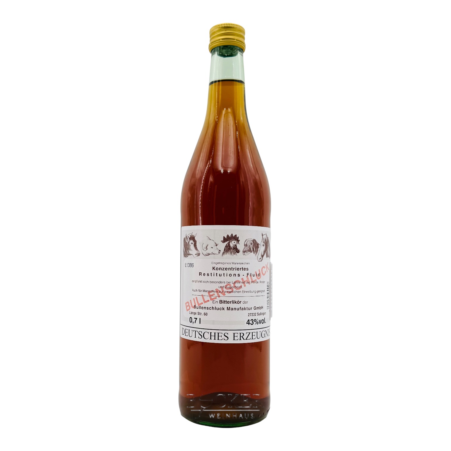Bullenschluck Bitterlikör 43% vol. 0,7 l
