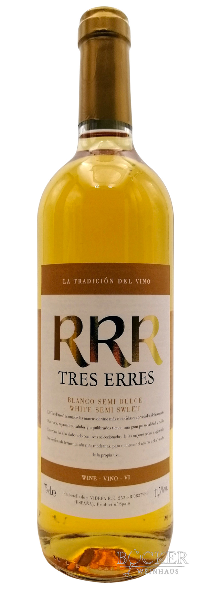 RRR Tres Erres Blanco Demi Dulce 0,750 l