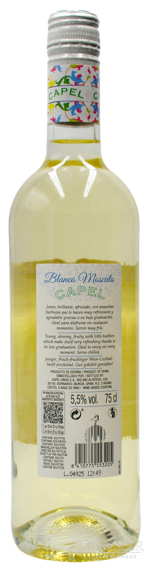 CAPEL Moscato BIANCO Frizzante 5,5% vol. 0,750 l