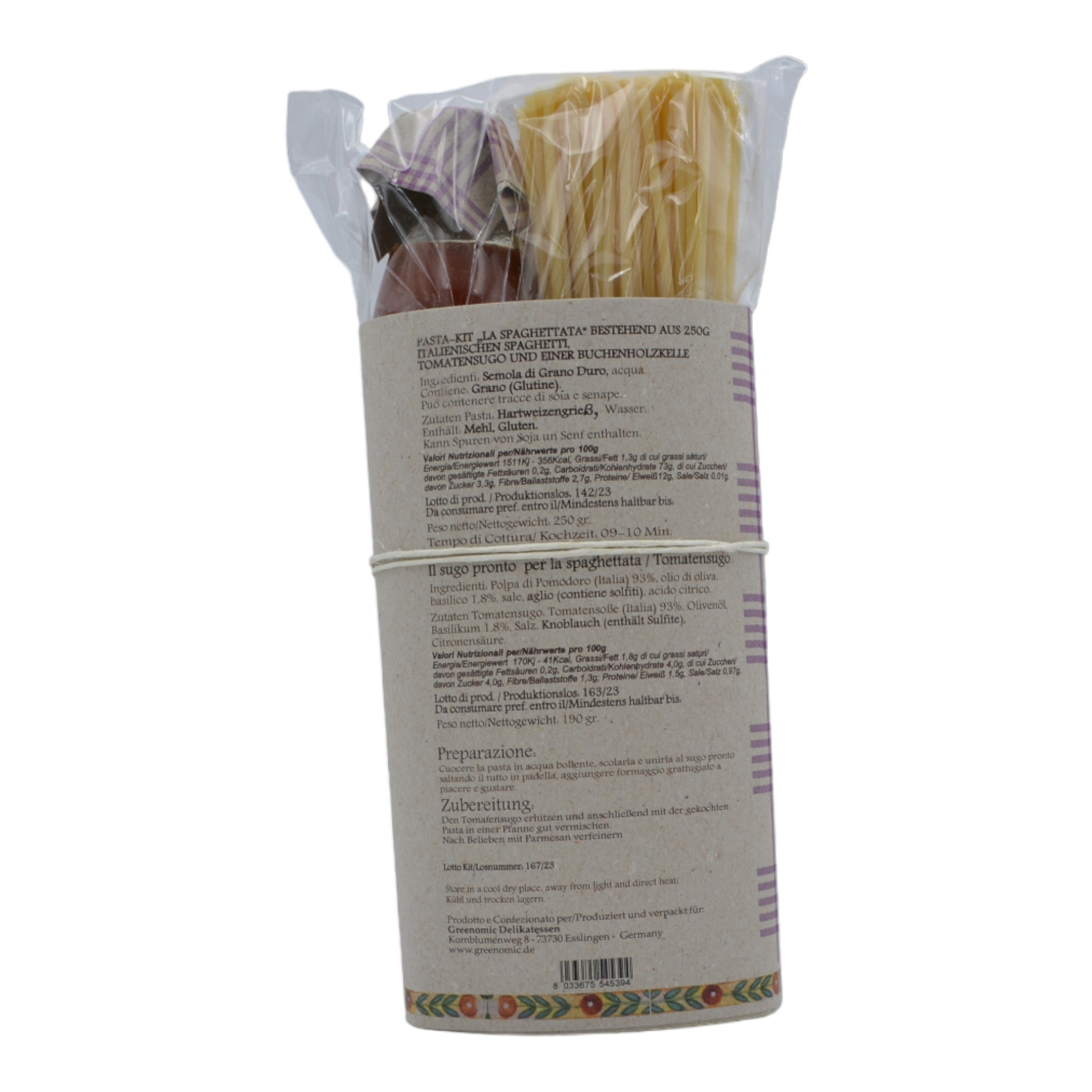 8033675545394 - Greenomic Delikatessen Ricetta la Spaghettata con Sugo Pronto Pomodoro e Basilico Set b