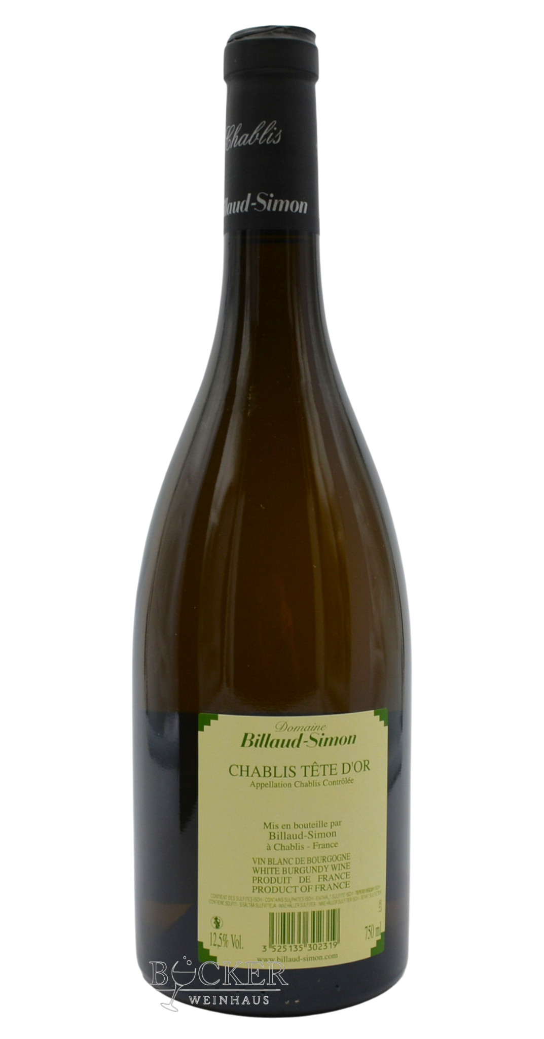 Billaud-Simon Chablis Tete D`OR 12,5 % Alc. 0,750 l