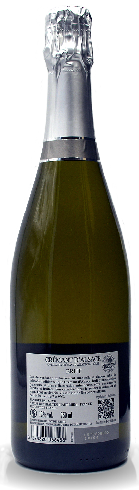 Bennwihr Cremant d'Alsace Brut 12,0% Alc. 0,75 l
