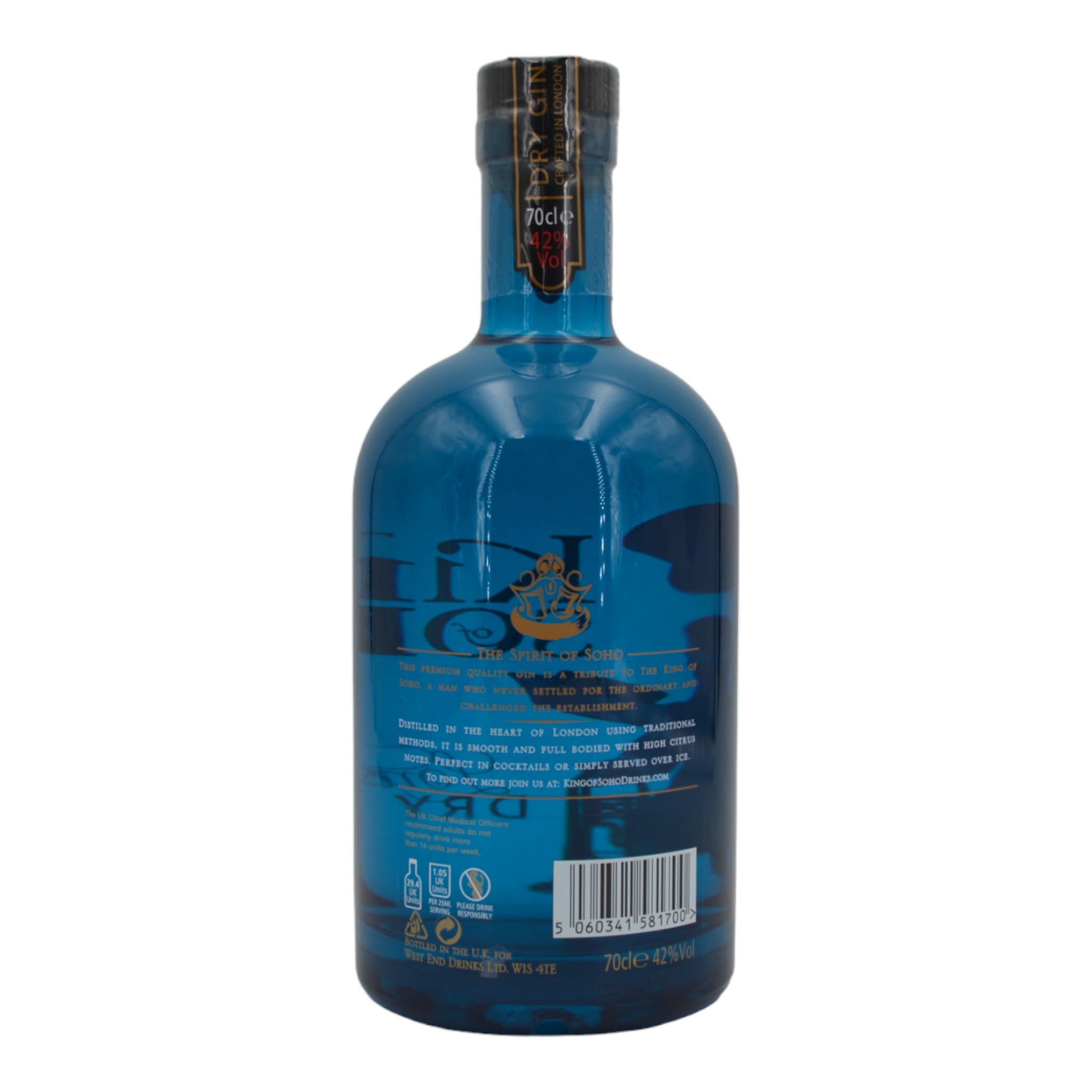 West End Drinks Ltd The King of Soho London Dry Gin