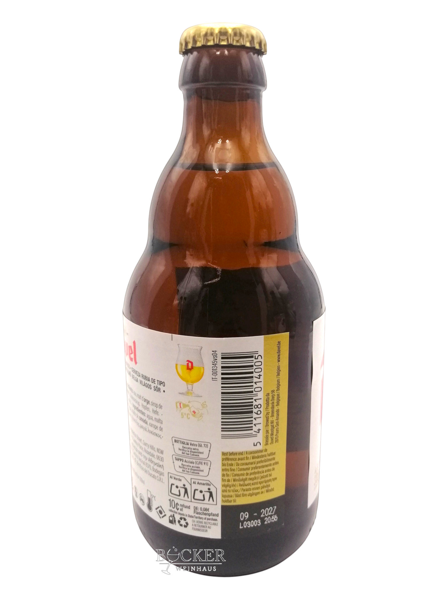 Duvel Belgian Strong Blond 0,33 l  zzgl. 0,25 € Pfand