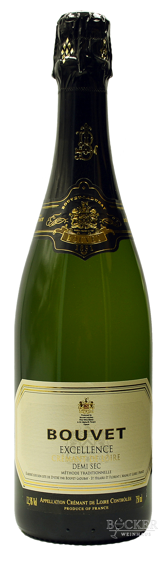 Bouvet Excellence Cremant de Loire Demi Sec 12,5% Alc. 0,75 l
