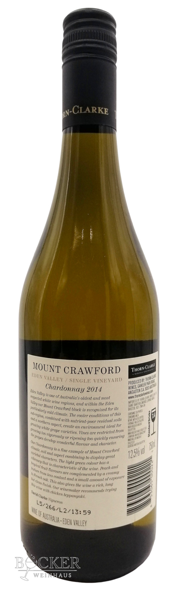 Thorn Clarke Mount Crawford Chardonnay 2014 0,75 l