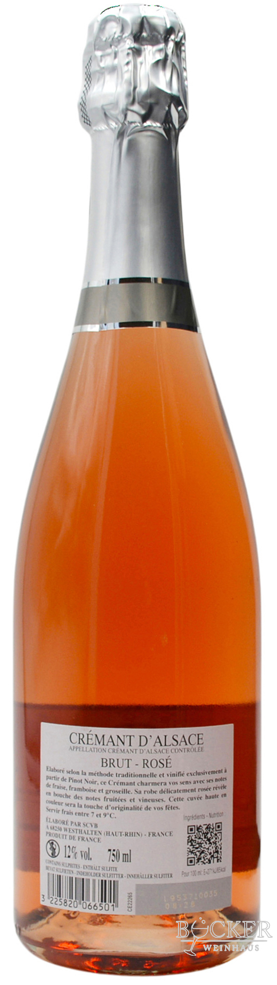 Bennwihr Cremant d'Alsace Rose 12,5% Alc. 0,75 l