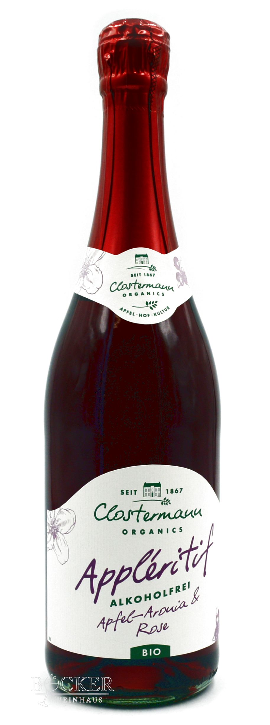 Clostermann Appléritif Apfel-Aronia & Rose feinherb alkoholfrei 0,750l