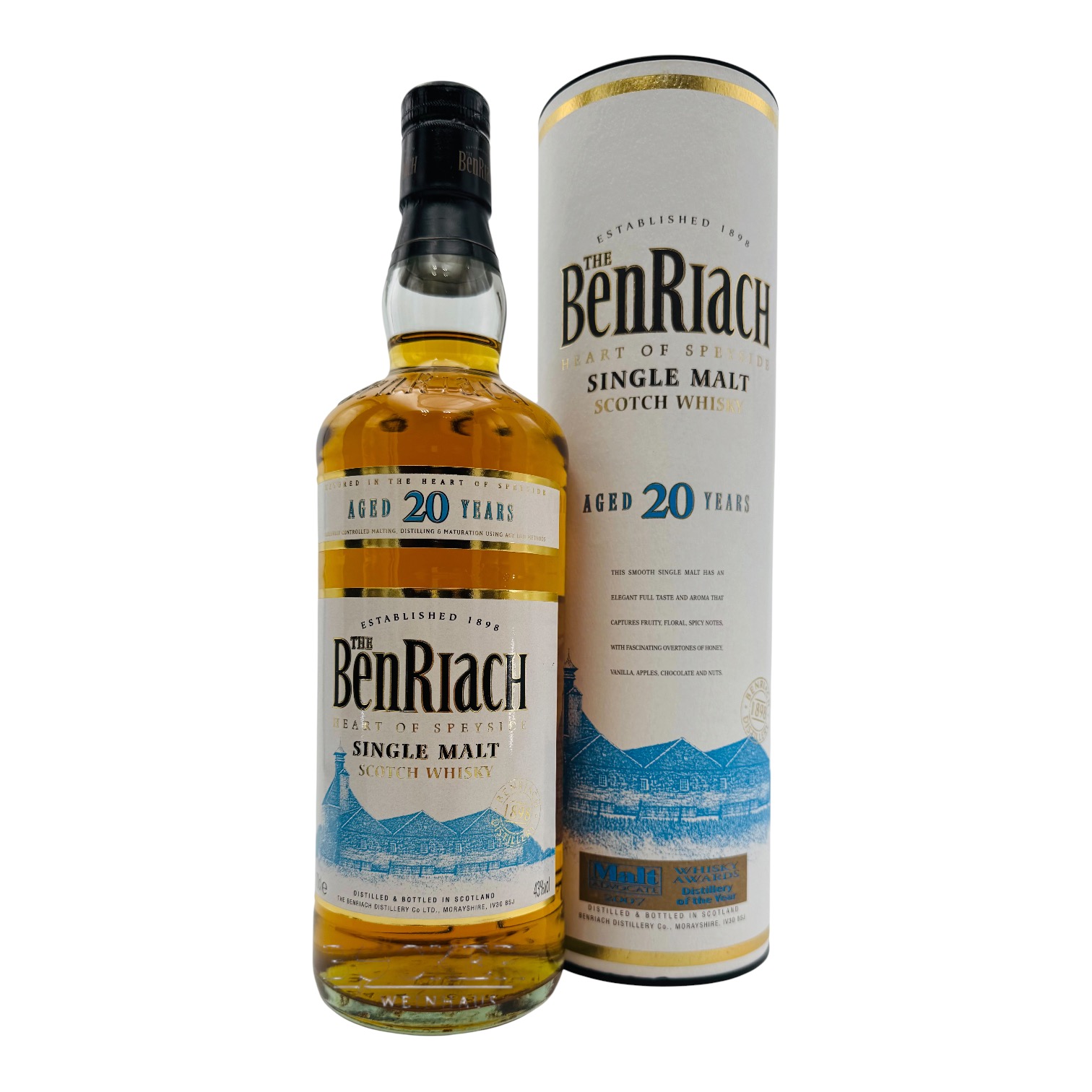 BenRiach 20 years Speyside Single Malt HEART OF SPEYSIDE 0,70 l