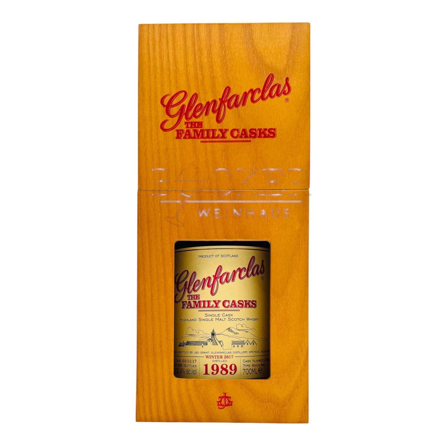 Glenfarclas 1989 - 2017 Family Cask  52,4% 581 bottles  Sherry Butt