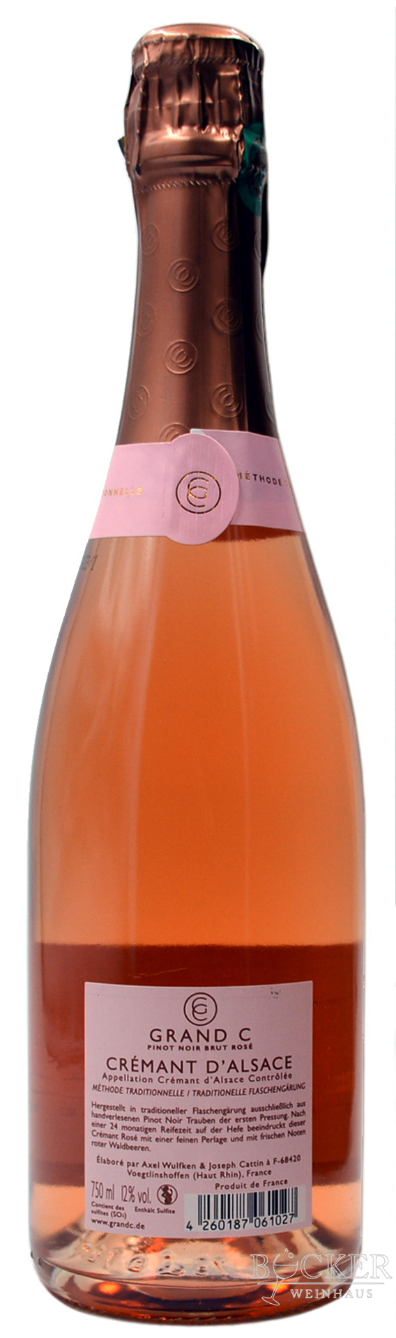 Grand C  Rosé Cremant d´Alsace Brut 0,750 l