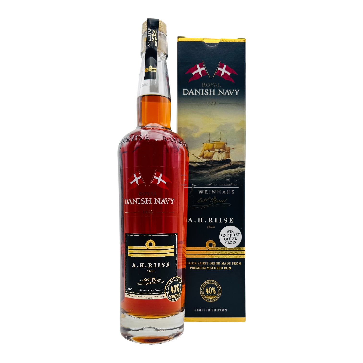 A. H. Riise Royal Danish Navy 40% vol. 0,7 l