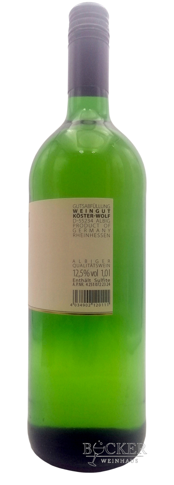 Köster Wolf Silvaner halbtrocken  12,5% Alc. 1,0 Liter