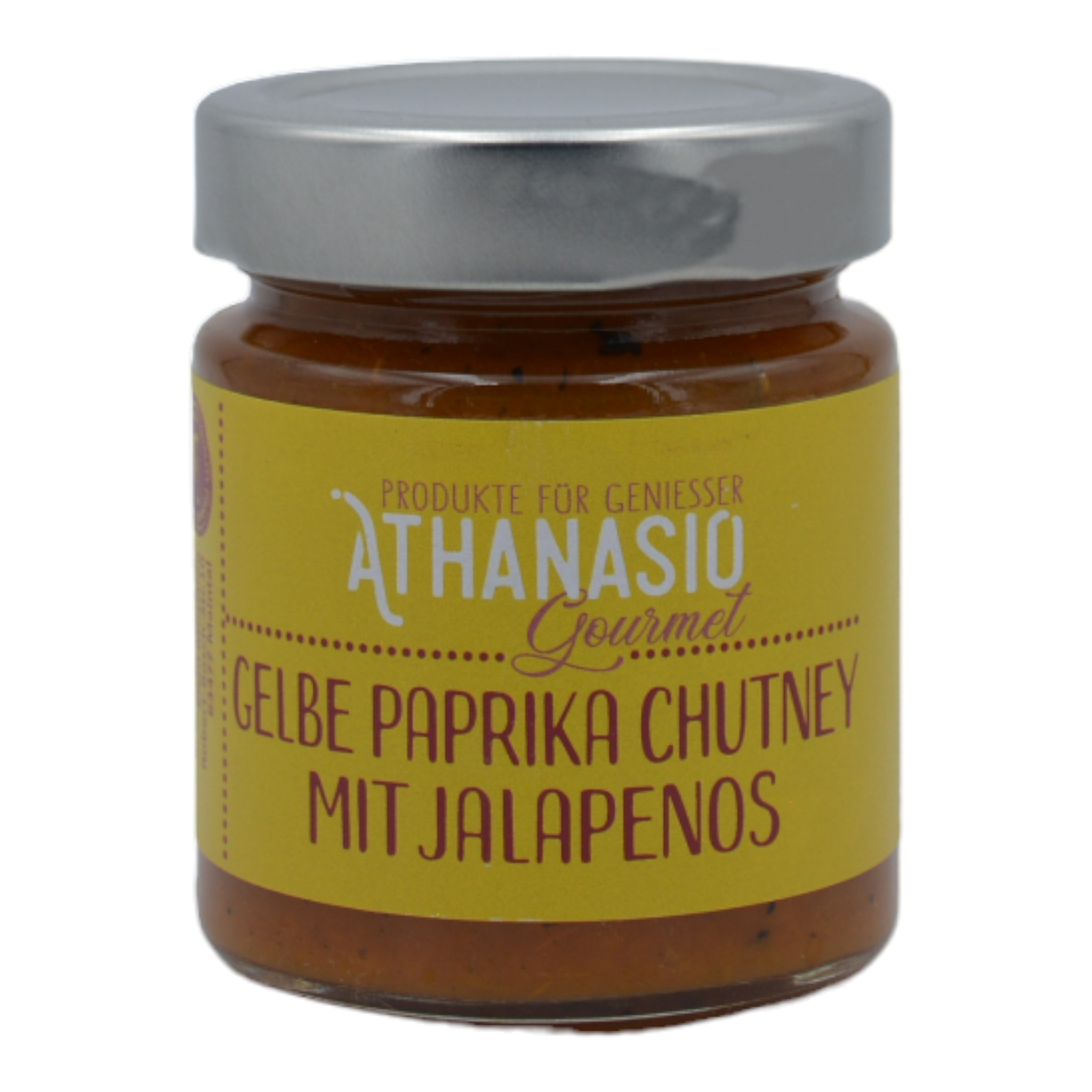 5200250212146Athanasio Gourmet Gelbe Paprika Chutney mit Jalapenos f