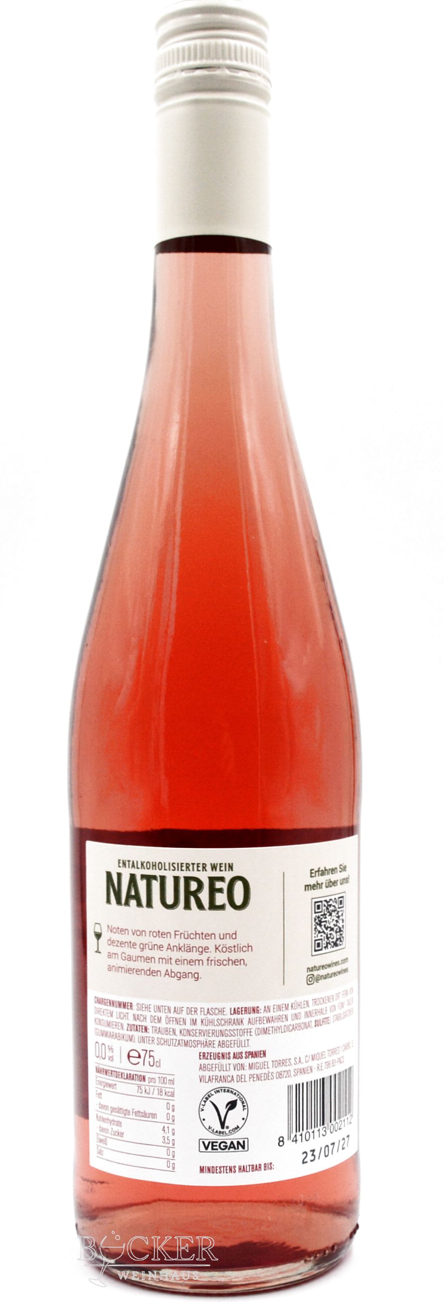 Torres Natureo 0,0% vol. Rosewein 0,75 l.