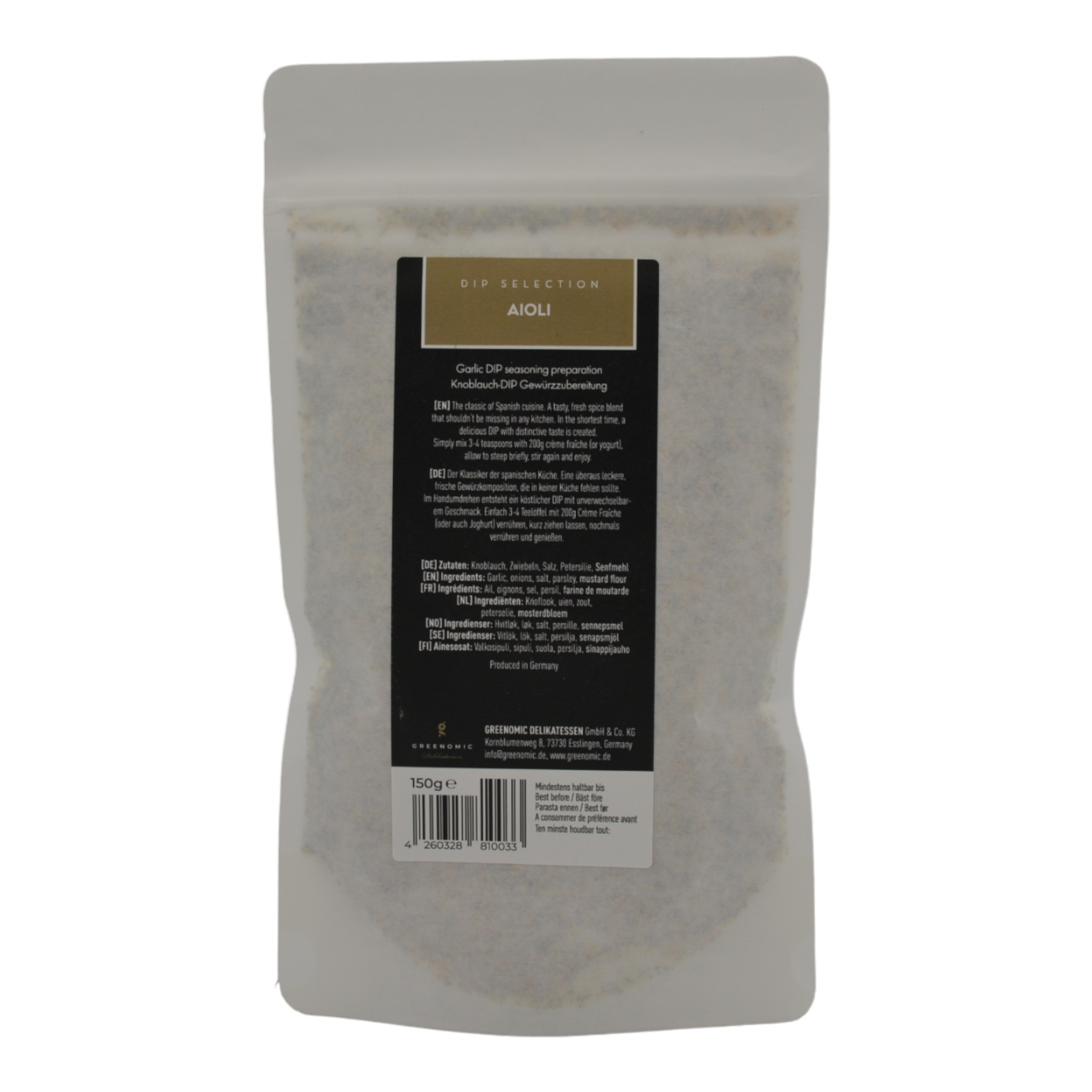 Greenomic Delikatessen Aioli Dip Selection