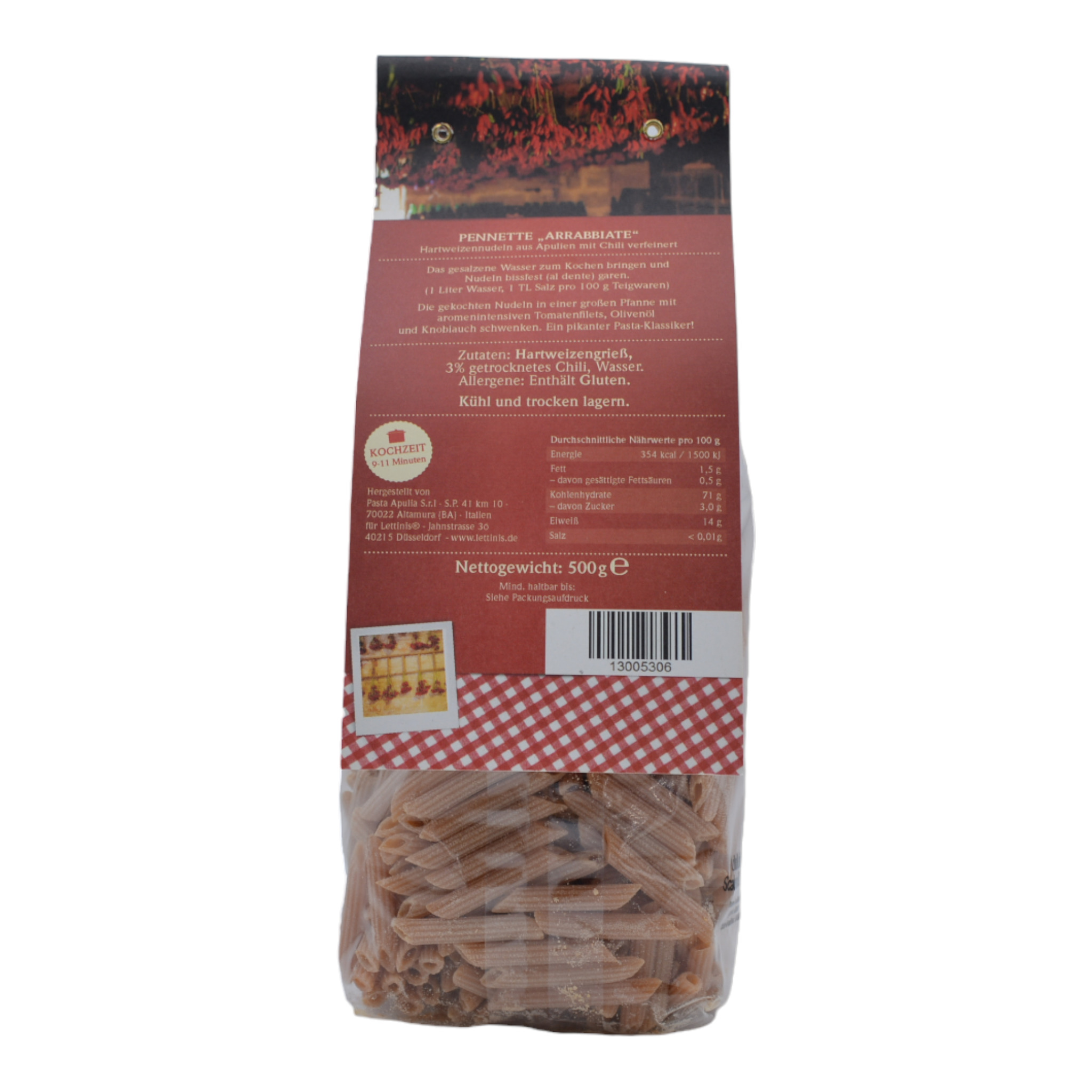 Lettinis Pennette Arrabbiate Hartweizengrießnudeln aus Apulien