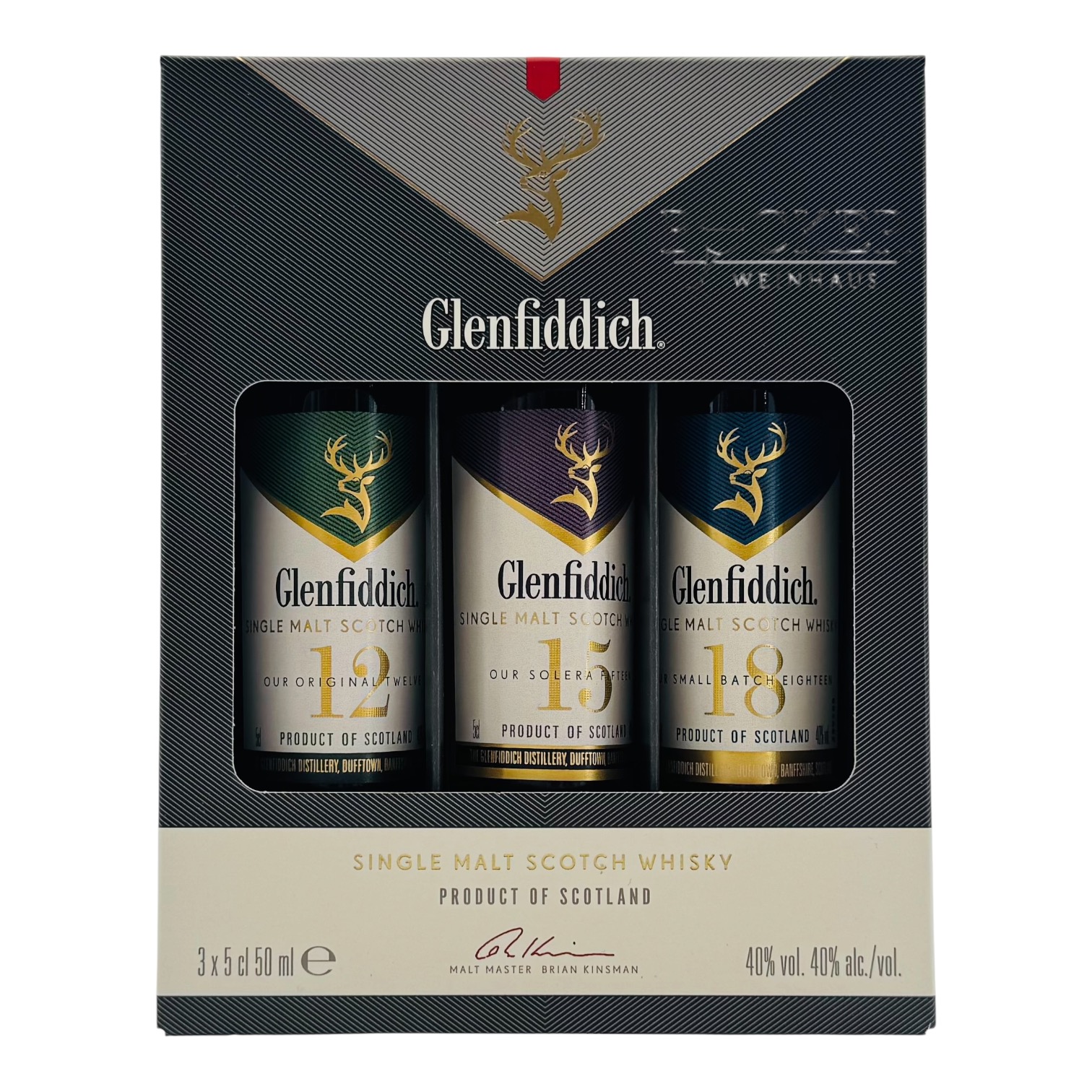 Glenfiddich 3er Tasting Set je 1 Fl. Glenfiddich 12+15+18 40% 0.15l