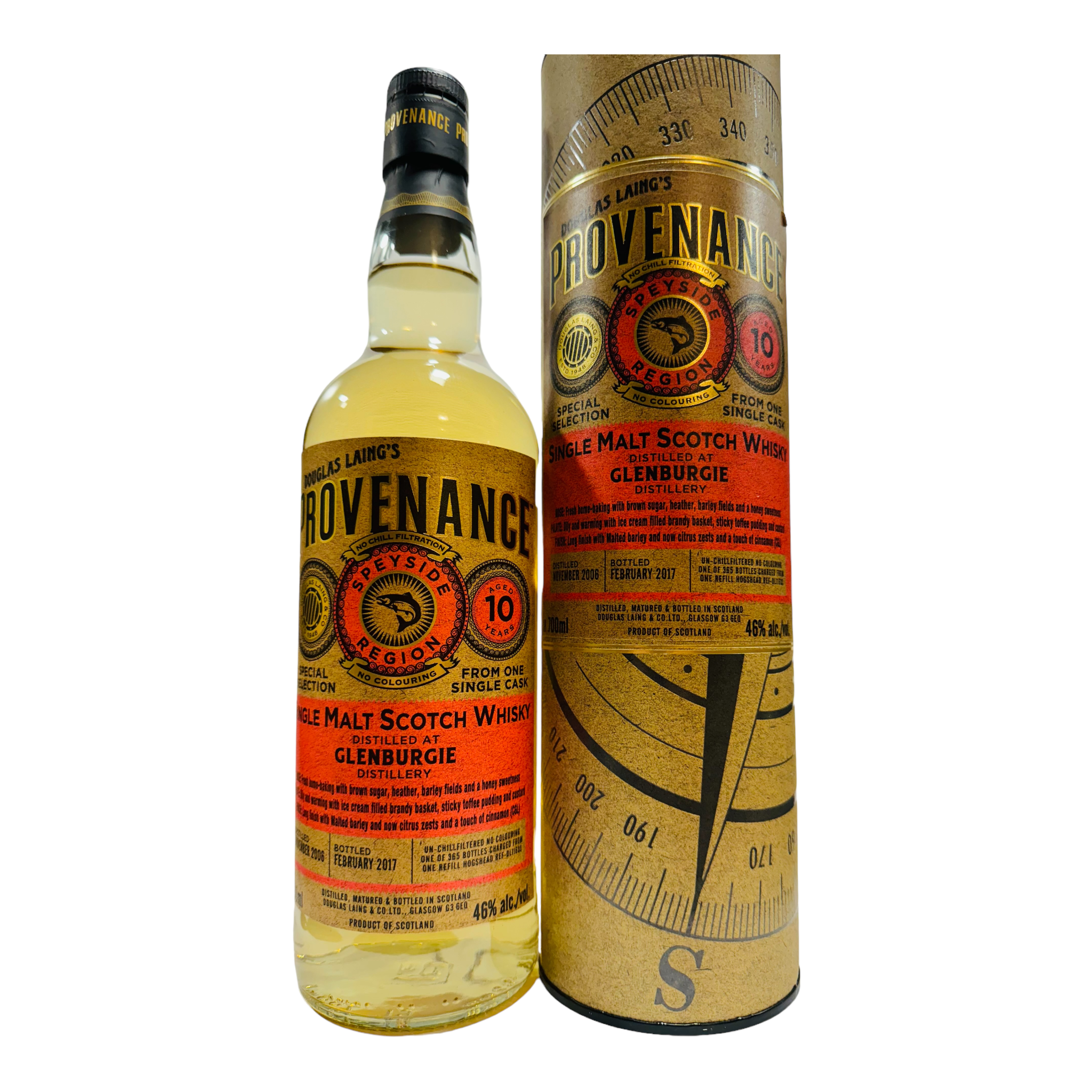 Glenburgie 10 years Douglas Laing´s Provenance 2006 - 2017 46%vol. 0,70 l