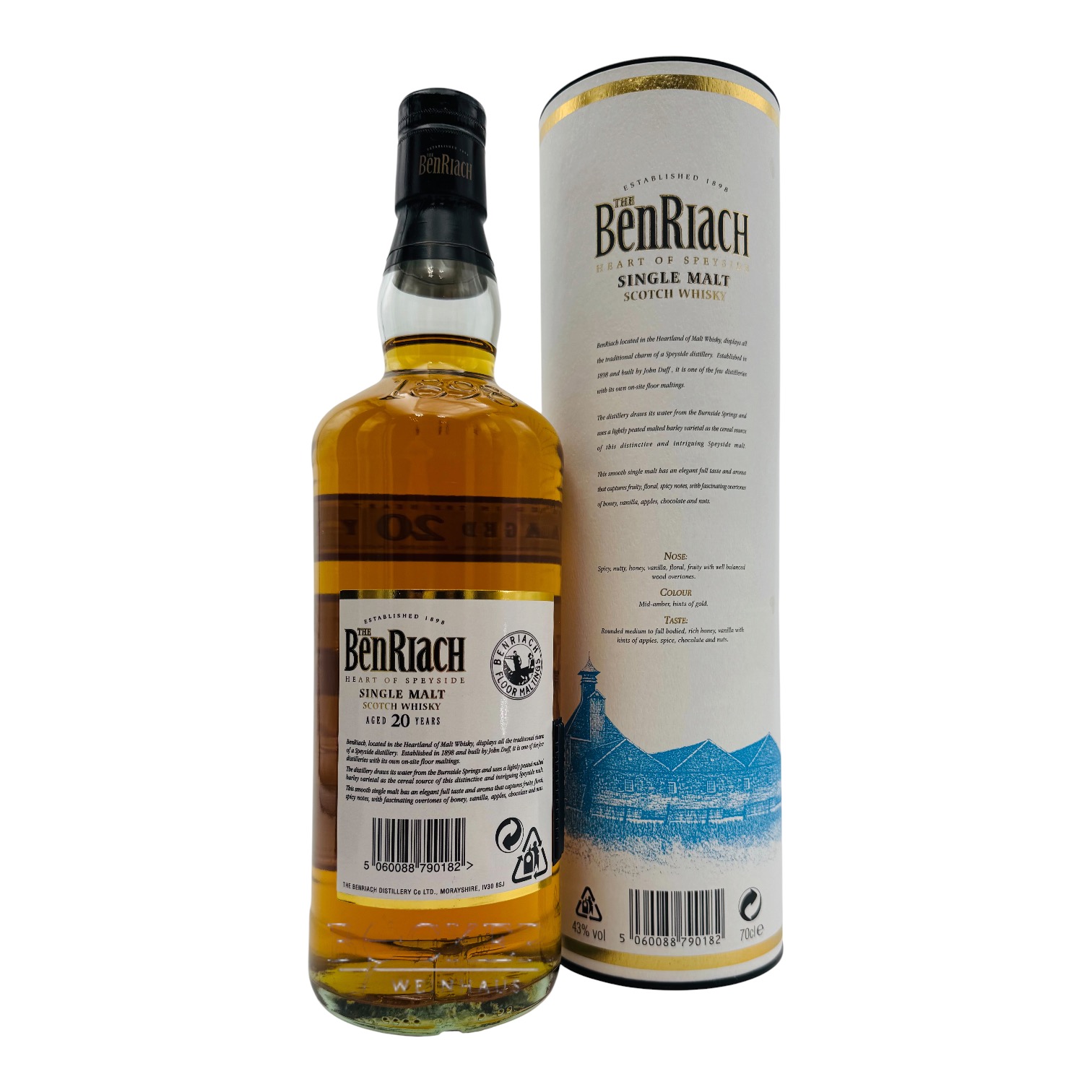 BenRiach 20 years Speyside Single Malt HEART OF SPEYSIDE 0,70 l