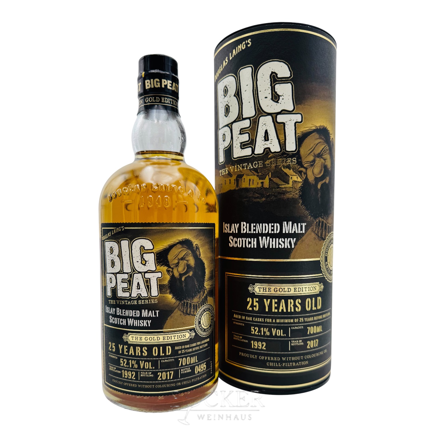 Big Peat 25 years 1992 52,1%vol. Islay Single Malt 0,70 l Gold Edition