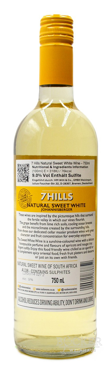 7Hills NATURAL SWEET  WINE Süd Afrika  0,750 l