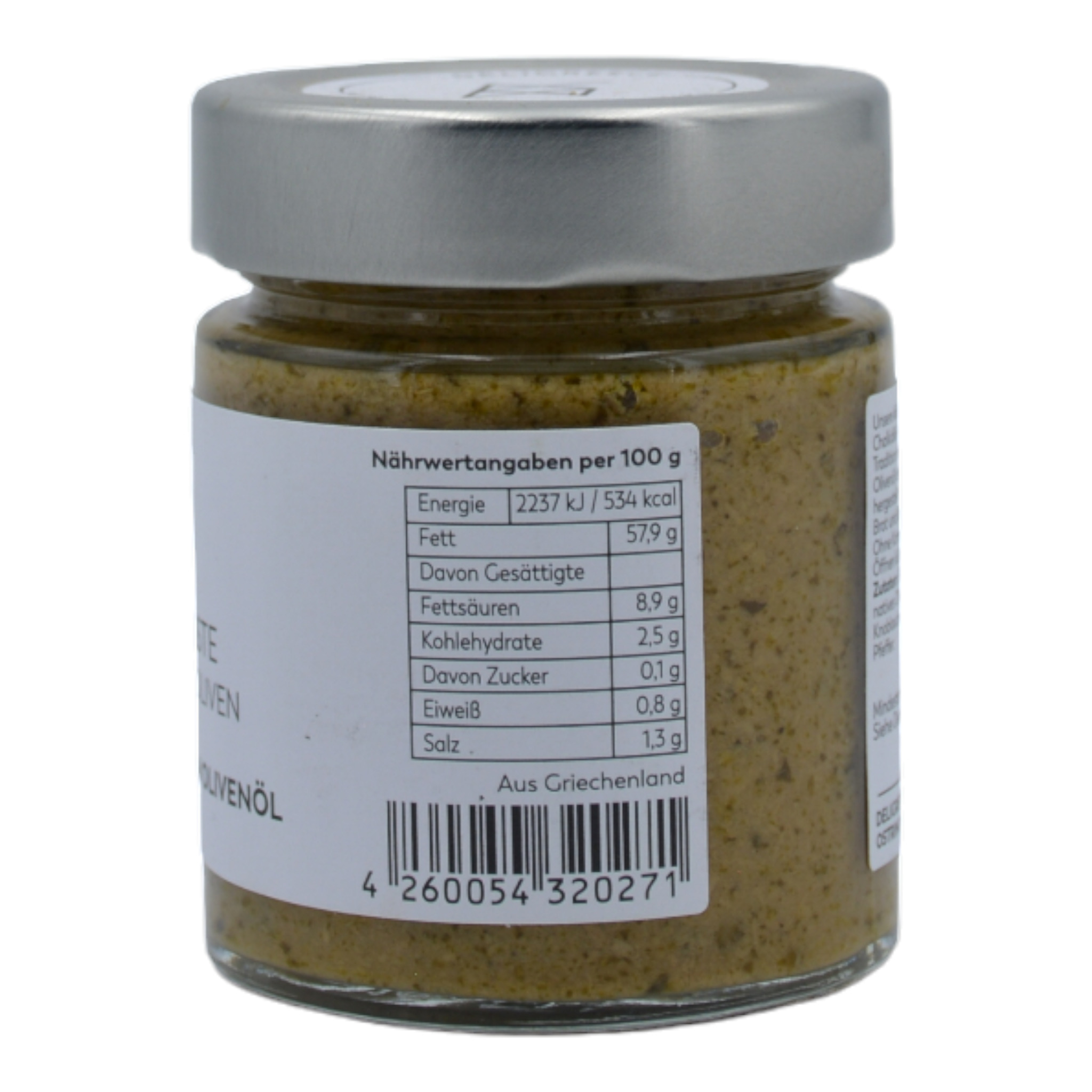 Deligreece Olivenpaste aus Grünen Oliven mit Extra Nativem Olivenöl