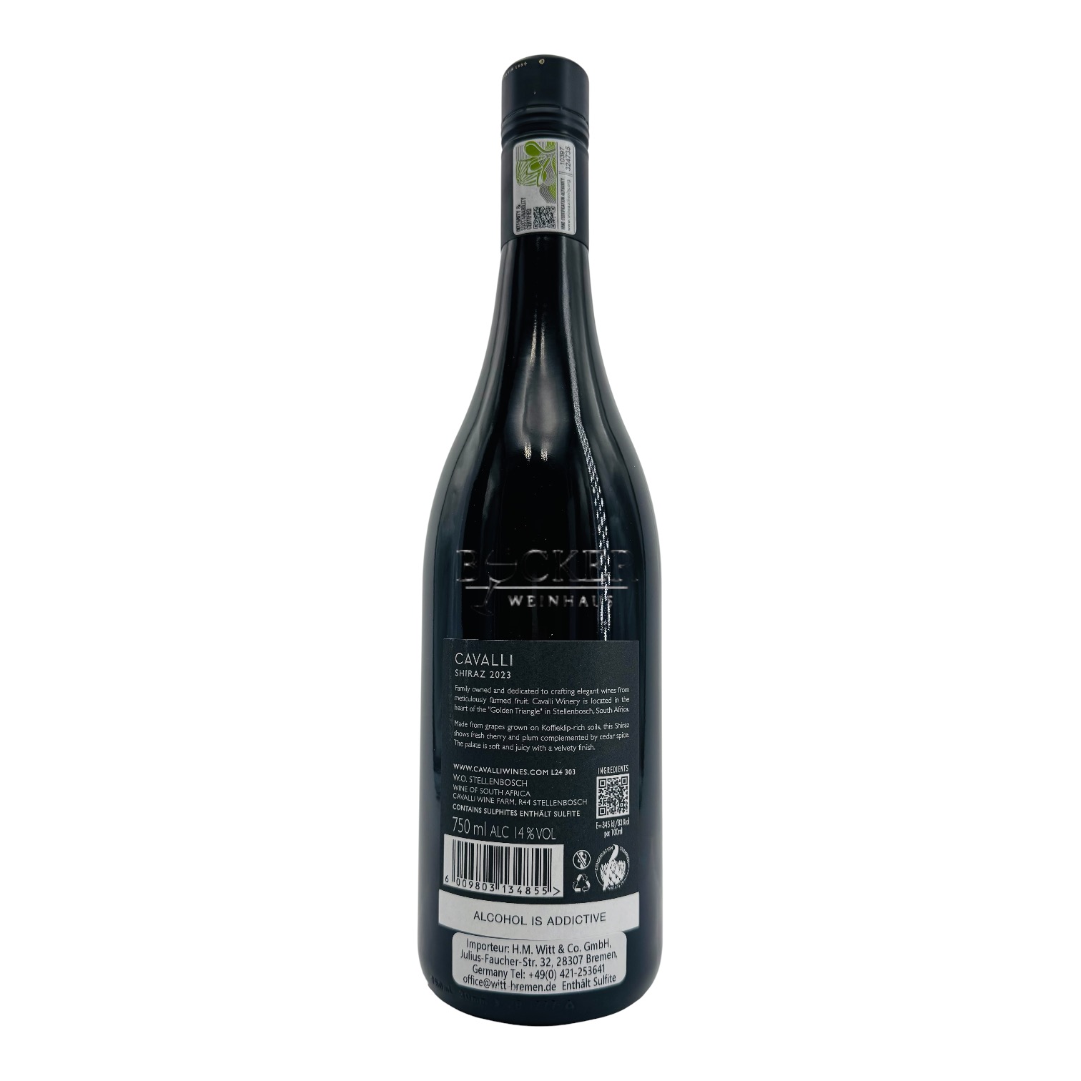 Cavalli Shiraz Stellenbosch Südafrika Rotwein trocken 0,750 l