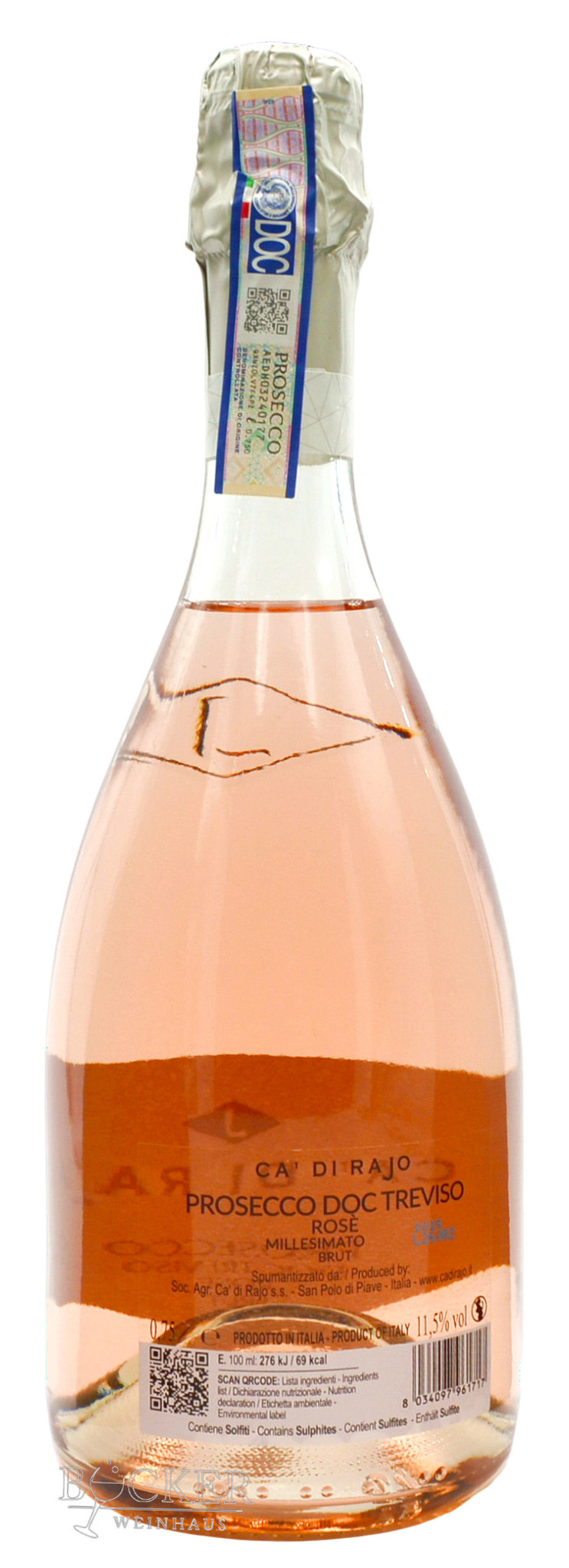 Ca' di Rajo - Prosecco Treviso Rosé Brut