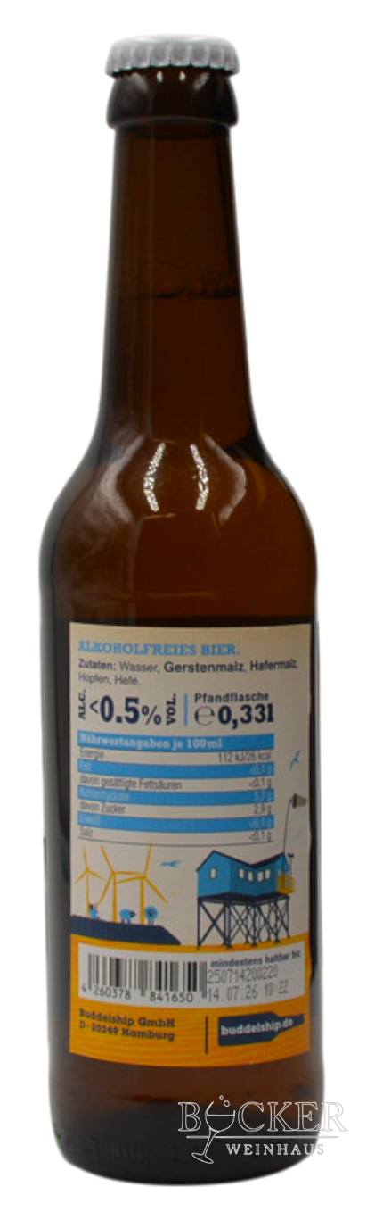 Buddelship Deichbrise ALKOHOLFREI 0,33 l zzgl. 0,08 € Pfand