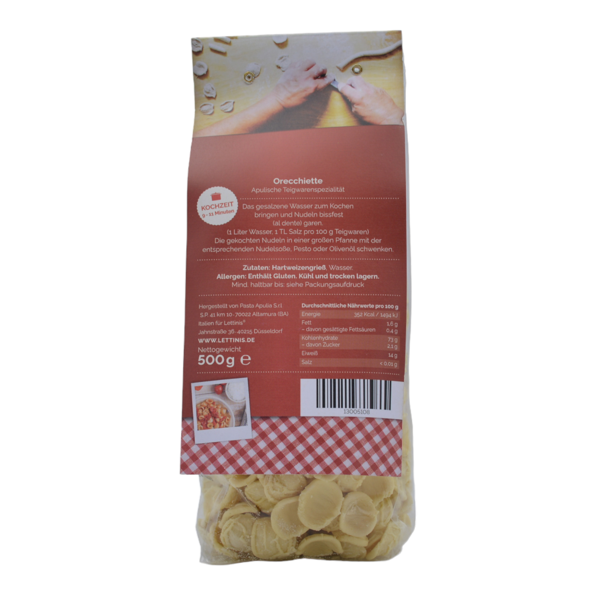Lettinis Orecchiette Hartweizengrießnudeln aus Apulien