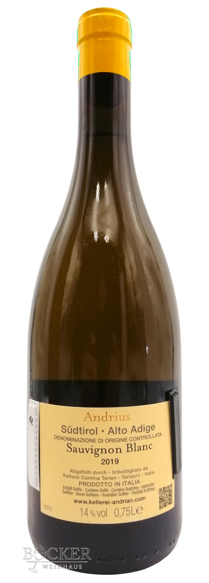 Andrius  Sauvignon Blanc Andrian Floreado 0,75 l