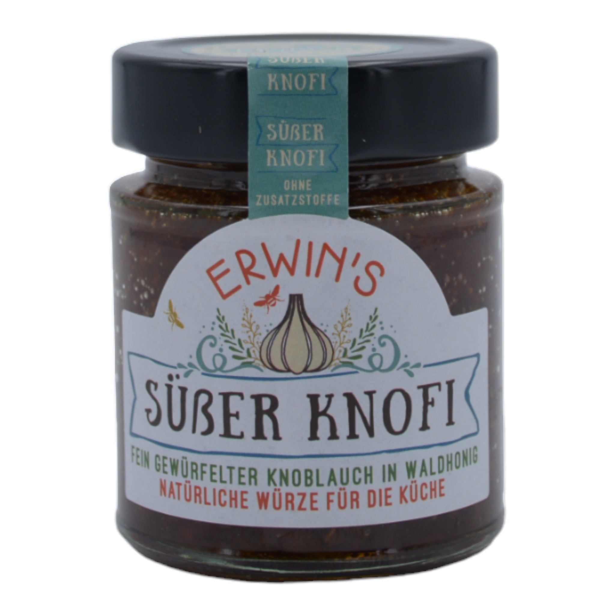 Erwins Süßer Knofi Fein gewürfelter Knoblauch in Waldhonig