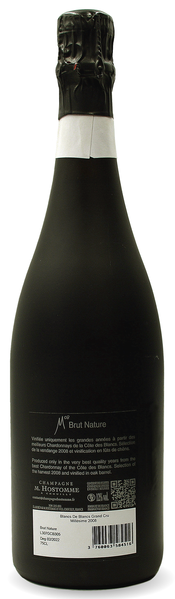 Hostomme Champagne M08 Blanc de Blancs Grand Cru 0,750 l