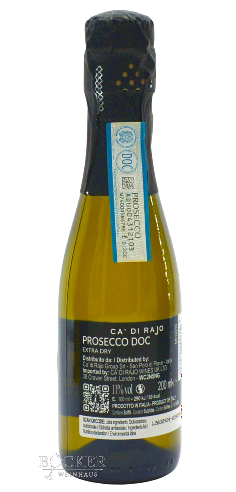 Ca' di Rajo - Prosecco Extra Dry 0,2 L
