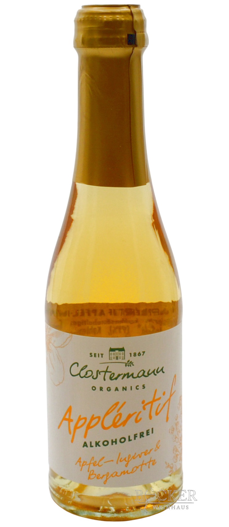 Clostermann Alkoholfrei Appleritif Apfel-Ingwer & Bergamotte 0,20 l
