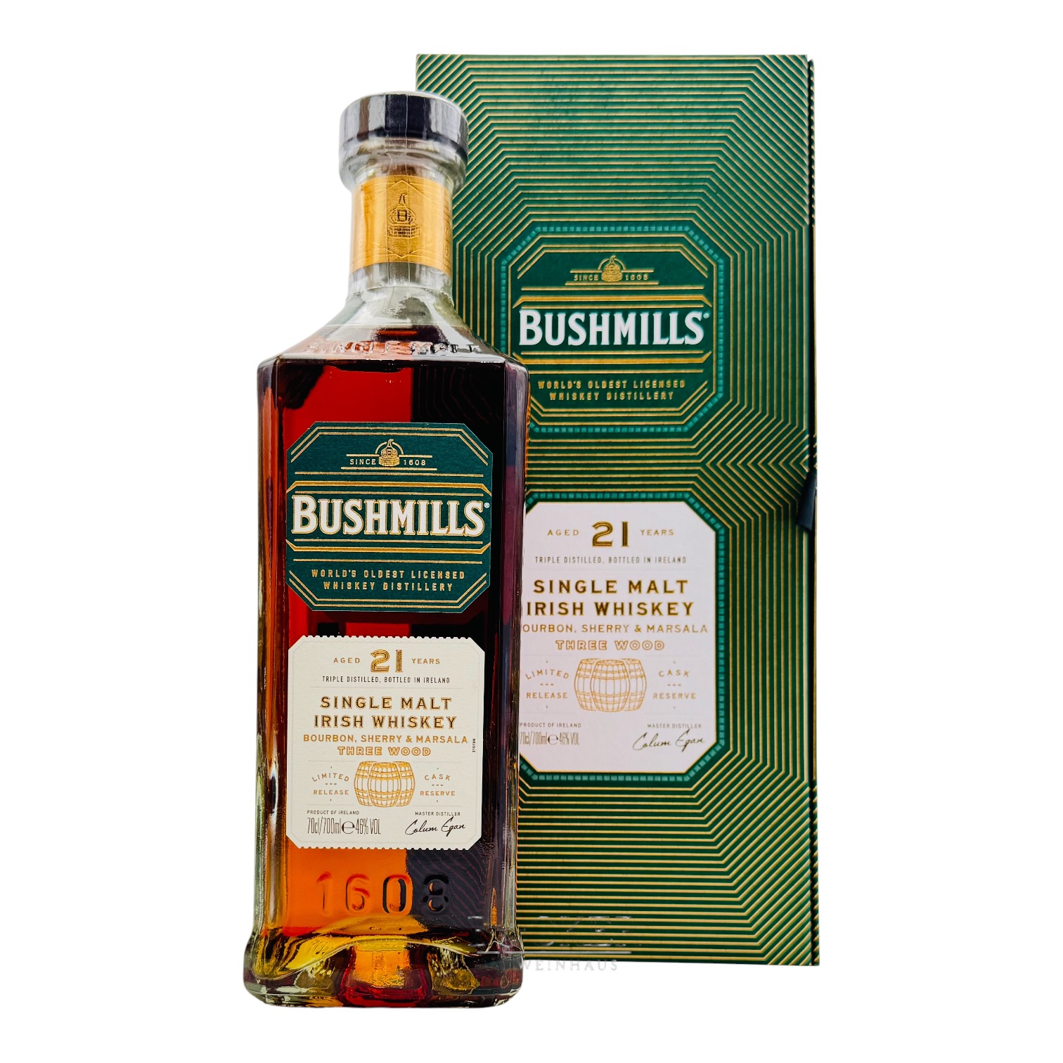 Bushmills Irish Single Malt Whisky 21 Years 46% Alc. 0,70 Liter